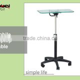 New Design Swivel Notebook Table Movable Laptop Table With Wheels Computer Table With Castors