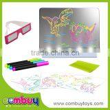 New Design Educational Toy 3D Kids Erasable Magnetic Drawing Board thumbnail-1