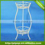 Shabby White Flower 2 Tier Flower Pot Stand thumbnail-1