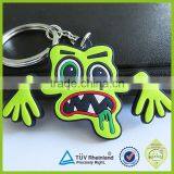 OEM Design 2d Custom Shaped Soft Pvc Rubber Emoji Keychain