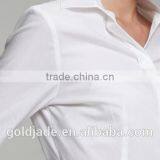 100% Cotton Classic White Slim Fit Ladies Office Uniform Shirts Long Sleeve Women t Shirt Dresses Shirts thumbnail-3