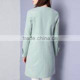Fashion Swallow Gird Pattern Women Wool Coat With Hooded thumbnail-3