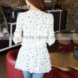 2015 Fashion Chiffon Long Sleeve Chiffon Shirts for Women thumbnail-2