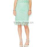 2015 New Arrival Summer Women Fashion White Crochet Lace Pencil Skirt thumbnail-1