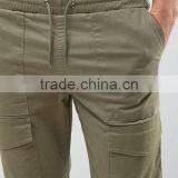 Guangzhou Manufacturer 98% Cotton 2% Elastane Soft Touch Twill Drawstring Waistband Slim Fit Functional Men's Casual Solid Pants thumbnail-3