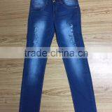 GZY Ripped Shinny Model Slim and High-end Level Women Long Jeans Fabric Manufacturers in India Stock 2017 thumbnail-2