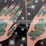 GOLD HAND Glitter BODY TATTOO BINDI STICKER thumbnail-1