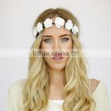 Europe trendy flower torse,bride wedding party floral headband made in China