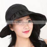 Zm40592b Wholesale Fashion Pure Color Summer Women Sun Hats Big Brim Hats thumbnail-2