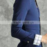 2016 Fashion Design Button Down Long Sleeve Slim Fit Jeans Shirt thumbnail-1