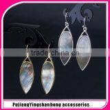Teardrop Paua Shell Earrings,peace Sign Charm Earrings With Paua Shell Setting,abalone Shell Earrings Jewelry thumbnail-1