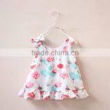 2016 New Print Design Flower Ruffles Baby Girls Dresses thumbnail-2