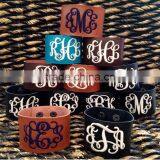 Hot Selling Personalized Monogram Leather Cuff thumbnail-2