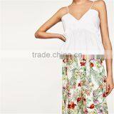 Wholesale Latest Small Sling Shirt Top Designs for Women 2017 thumbnail-2