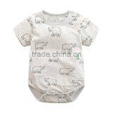 Newborn Summer Full Animal Printing Cotton Baby Bodysuit thumbnail-2