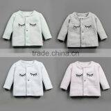 2017 Wholesale Baby Kids Girl Eyelash Coat Baby Tops o Neck Children Wear Out Clothes thumbnail-1