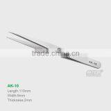 Pointed Straight STAINLESS Tweezers AK-10 for Repair Mobile Phone Jewelry thumbnail-1