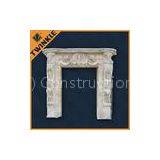 White Marble Stone Door Surrounds With Statue , Pure Handmade Carving thumbnail-1