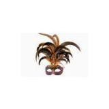 Mardi Gras / Christmas Carnival Party Colombina Masks With Feather