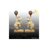 Bone Craft Pair Elephant Carvings thumbnail-1