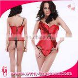 New elegant ladies corset dress Slimming Wholesale Red Flower shaper corset