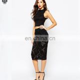2016 wholesale sexy black Pencil Skirt with Laser