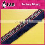 2017 New Wholesale Popular Cotton Jacquard Tassel Trimming
