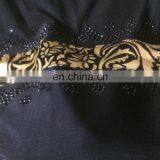 Black Color Velvet Burkha With Printed Satin / Islamic Style Daily Wear Beautiful Burqa For Indian Women (dubai Abaya 2017) thumbnail-5