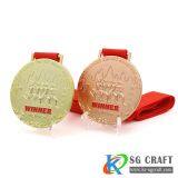 Factory Customized Enamel Metal Sports Medal With Custom Ribbon thumbnail-3