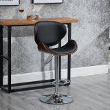 Modern Leather Cushion Plywood Backrest Bar Chair thumbnail-5