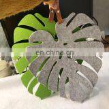 Graceful Leaf Shape Felt Fabric Table Dinner Mat thumbnail-6