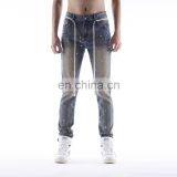 DiZNEW Mens Brand Skinny Stretch Jeans Washed Blue Jeans Men Wholesale thumbnail-3