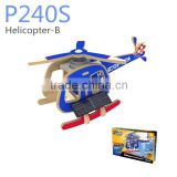 Solar Wood Plane Remote Control Helicopter DIY Puzzle Toys
