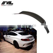 C Class C205 Carbon Fiber Rear Boot Lip Spoiler for Mercedes Benz C250 C300 C350 C63 C43AMG Coupe 2-Door 2015-2019 thumbnail-1