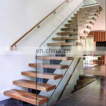 Modern Solid Wooden Treads Steps Stairs Straight Staircase Design thumbnail-2