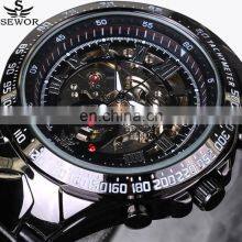 SEWOR Luxury Brand Male Mechanical Automatic Clock Watch Transparent Skeleton Waterproof Men Watches thumbnail-2