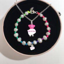 Spanish Bear Silver Earrings 215433630 Teddy Bear Pendant With Enamel 118074530 Women Fashion Necklace Free Wholesale Shipping thumbnail-3