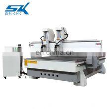 SENKE Factory Price 1325 3 Axis Doble Heads CNC Router Wood Working Machinery T-Slot Table thumbnail-4