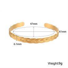 18k Gold Plated Jewelry Heart Arrow Bracelet Bangle Stainless Steel Adjustable Cuff Bracelet For Women thumbnail-3