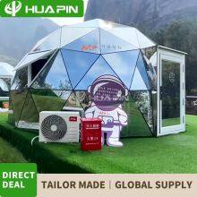 2024 New Style Glass Hotel Fiberglass Geodesic Greenhouse Glass Dome Tent With Interior Decoration thumbnail-1