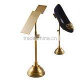 Metal Shoe Rack Yellow Brass Shoe Stand Display Sandal Display Rack RST001 Quality Choice