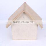 Small New Unfinished Decorative Wooden Craft Bird House for Wholesale thumbnail-3