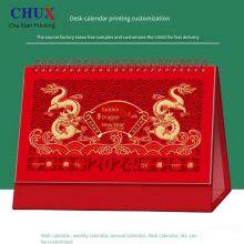 New-style 2024 Desk Calendar Printing Factory With 13 Sheets of Gold Stamping and Hollowing for Business Office. Customized by Chuxian Printing Factory thumbnail-1