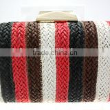 wholesale weave PU evening bags/fabric clutch bag
