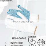 RS SAFETY Blue and White Color With Pvc Dotted Hand Gardening Gloves thumbnail-1