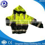 100% Polyester Worker's Reflective Strip Fluorescent Safety Jacket