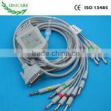 One-Piece 10 Lead ECG Cable With Leadwire, Snap, AHA, Compatible,TPU thumbnail-2