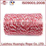 Natural Red and White Cotton Bakers Twine for Packaging