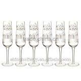 All You Need Set of 6 Glasses, Champagne Glass With Decal Printing thumbnail-1