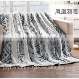 100% polyester Spain carved design Gradient color Luxury with back printing 150D/288F fleece blanket/throw